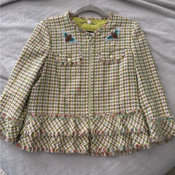 Marc Cain Green and Red Blazer size 12 - Picture 5 of 5